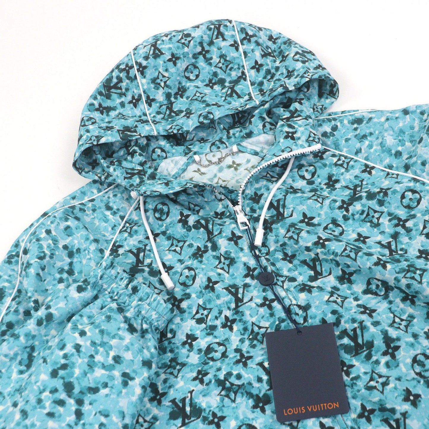 Louis Vuitton Monogram Printed Windbreaker Jacket Blue 48 — view 2