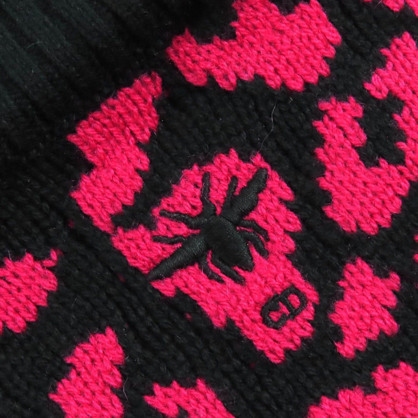 Dior Cashmere Leopard Print Slim Fit Long Sleeve Knit Sweater Black Pink 40 — view 5