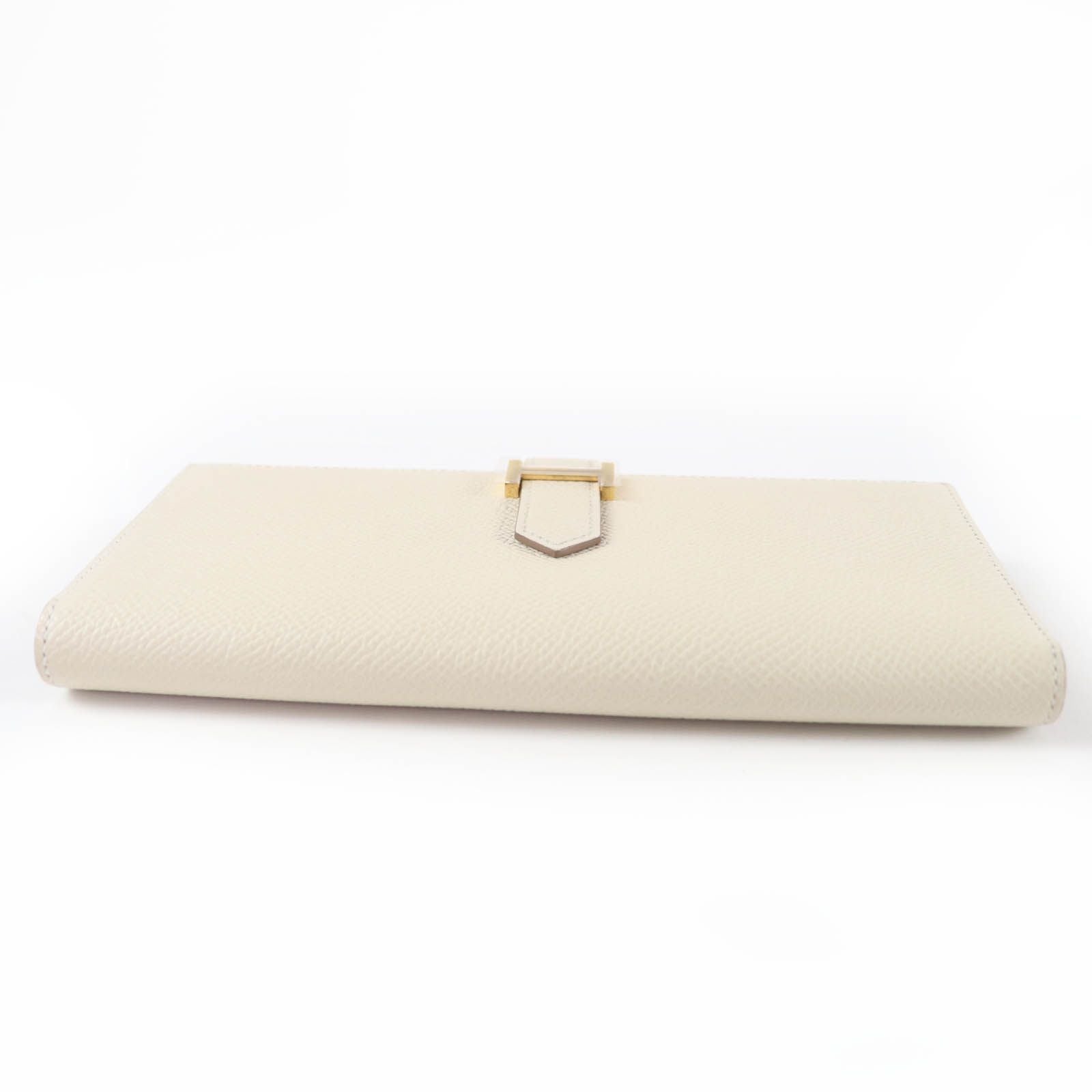 Hermes Bearn Souffle Chevre Misor Nata Gold Wallet — view 4