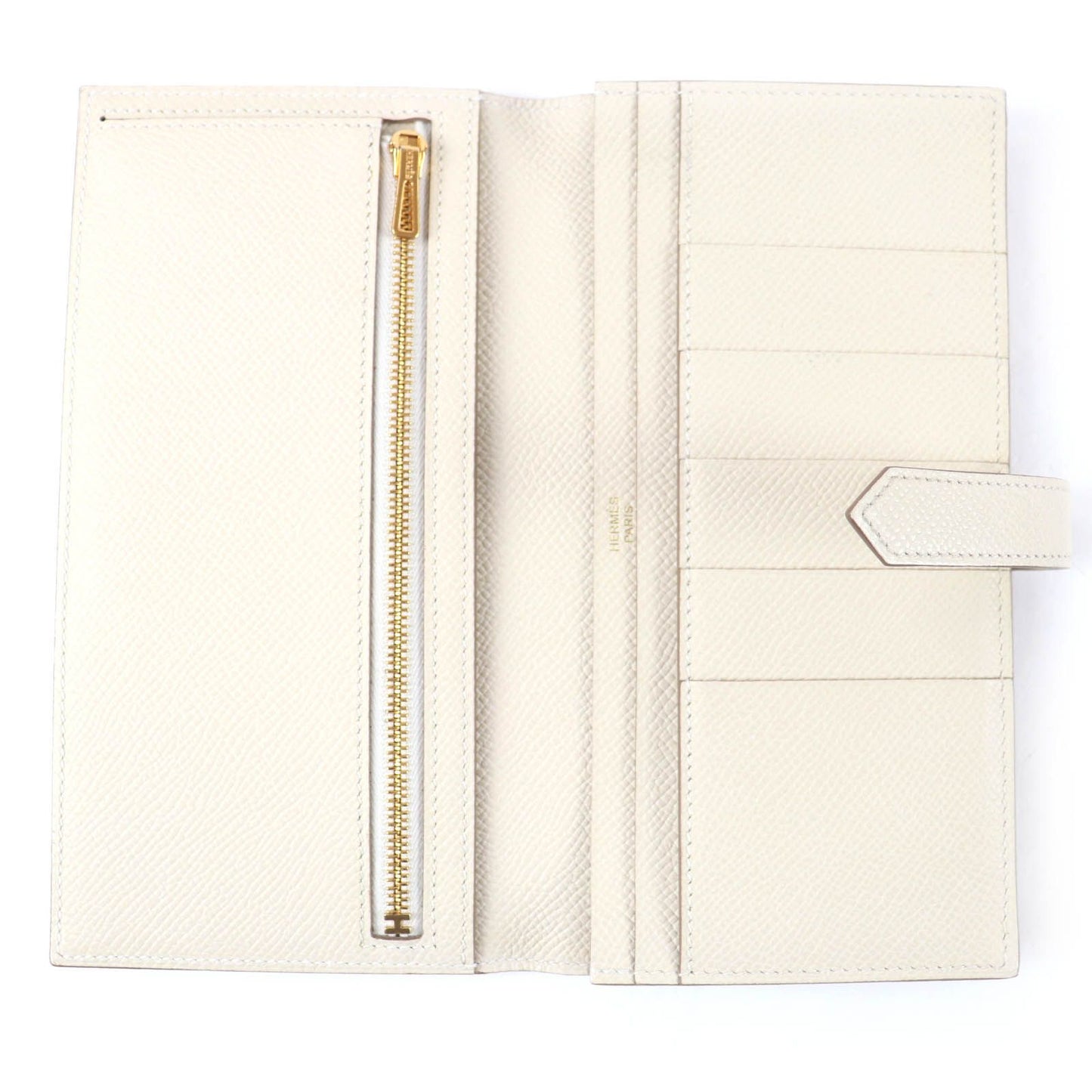 Hermes Bearn Souffle Chevre Misor Nata Gold Wallet — view 6