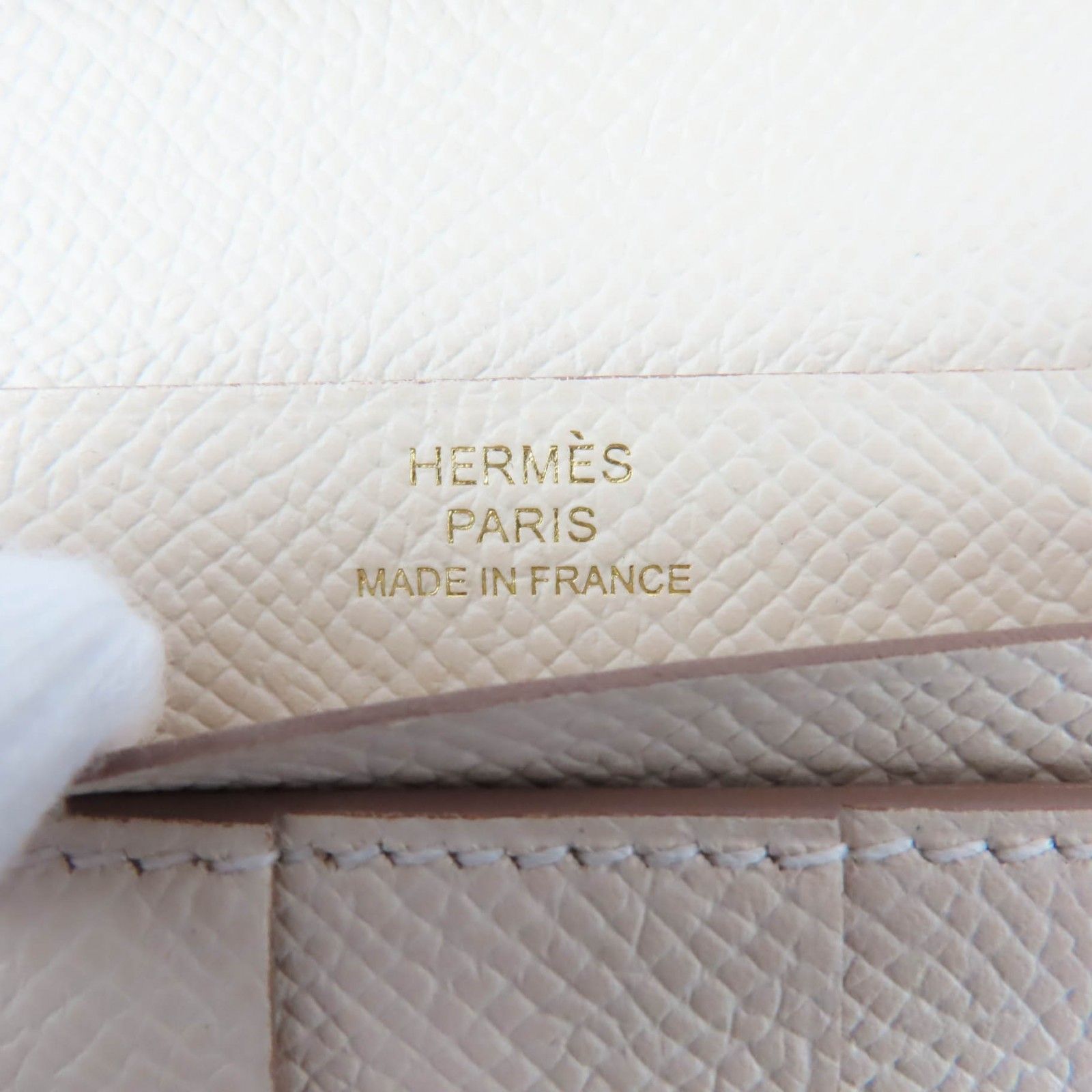 Hermes Bearn Souffle Chevre Misor Nata Gold Wallet — view 9