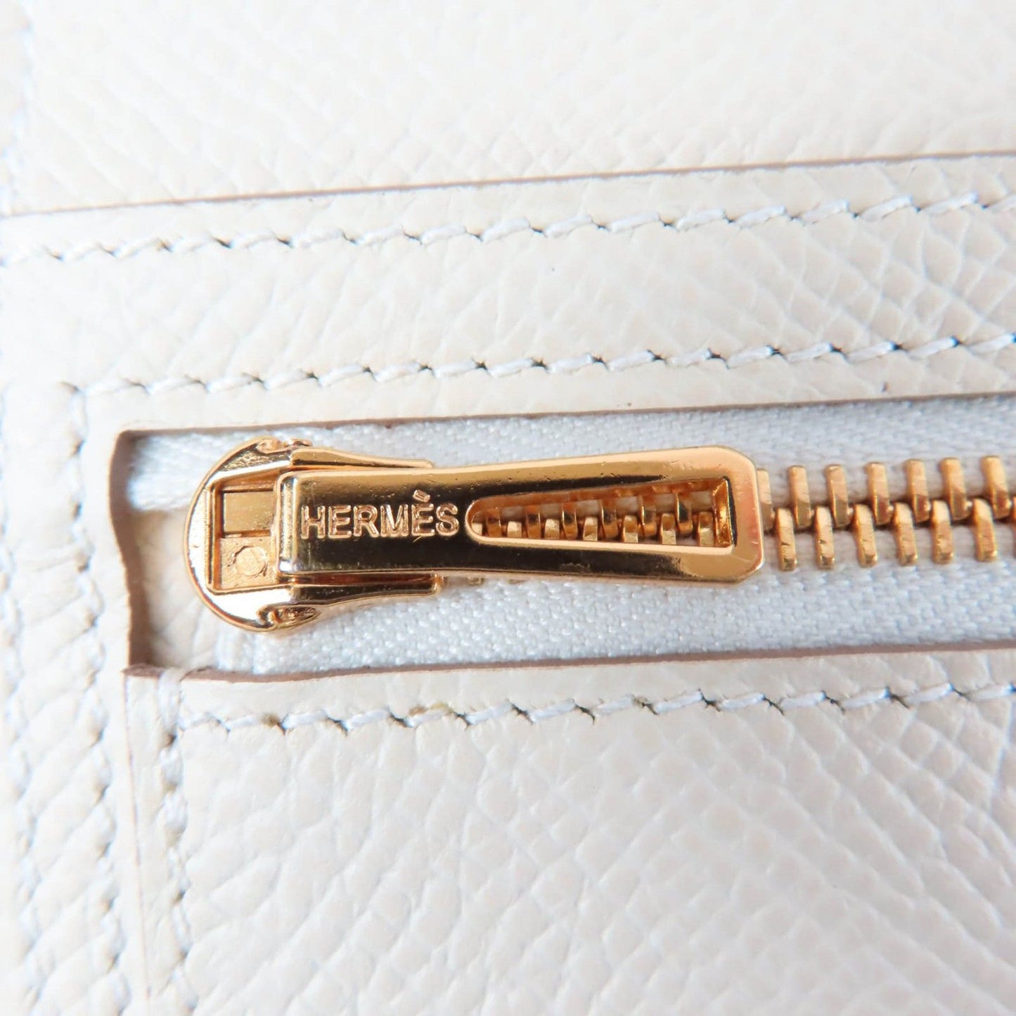 Hermes Bearn Souffle Chevre Misor Nata Gold Wallet — view 8