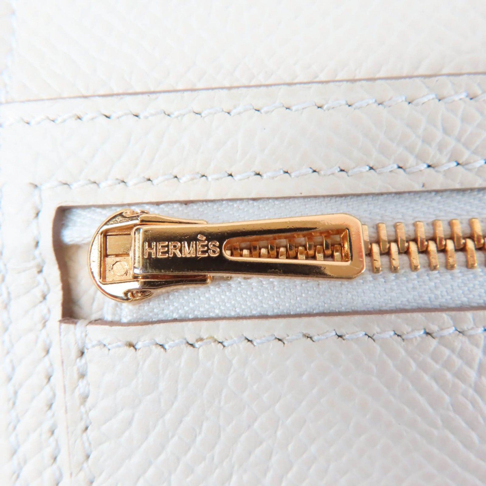 Hermes Bearn Souffle Chevre Misor Nata Gold Wallet — view 8