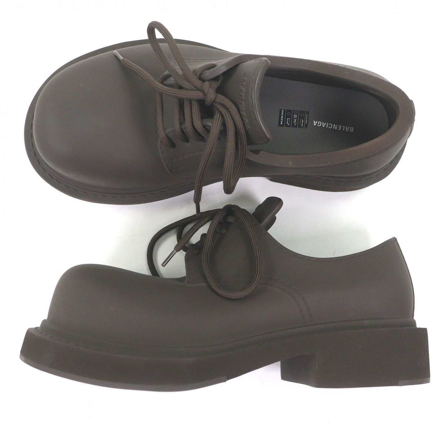 Balenciaga Steroid Derby Lace Up Shoes Brown — view 4