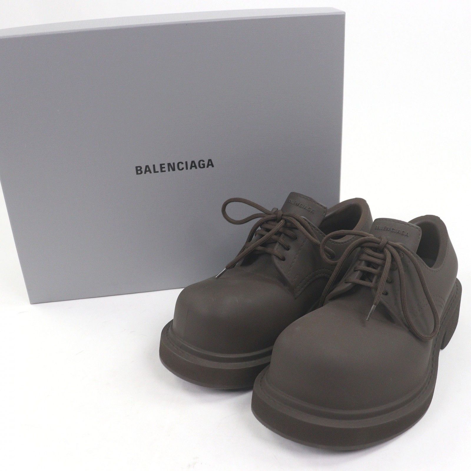 Balenciaga Steroid Derby Lace Up Shoes Brown — view 2