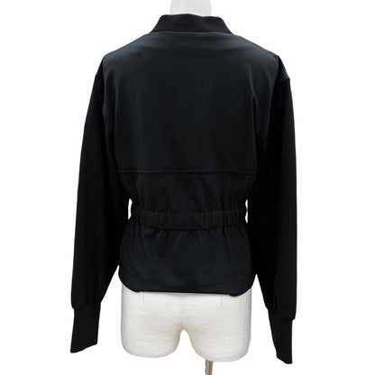 Moncler Double Zip Logo Patch Stretch Jacket Black XS — view 3