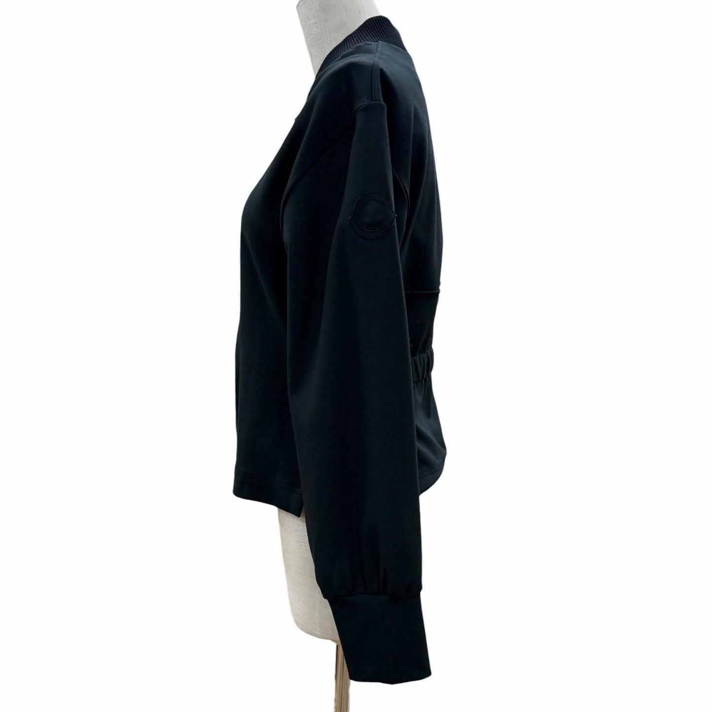Moncler Double Zip Logo Patch Stretch Jacket Black XS — view 2