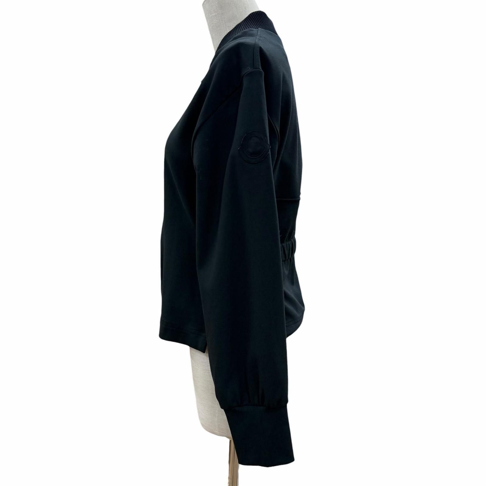 Moncler Double Zip Logo Patch Stretch Jacket Black XS — view 2