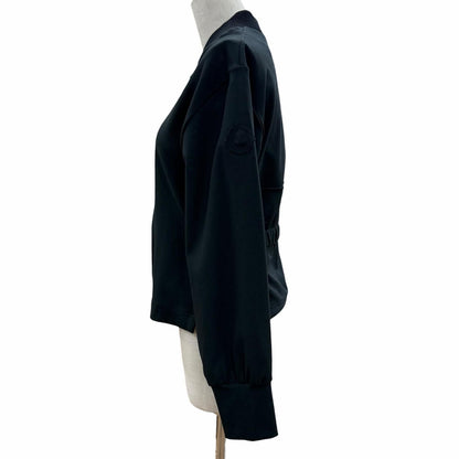 Moncler Double Zip Logo Patch Stretch Jacket Black XS — view 2
