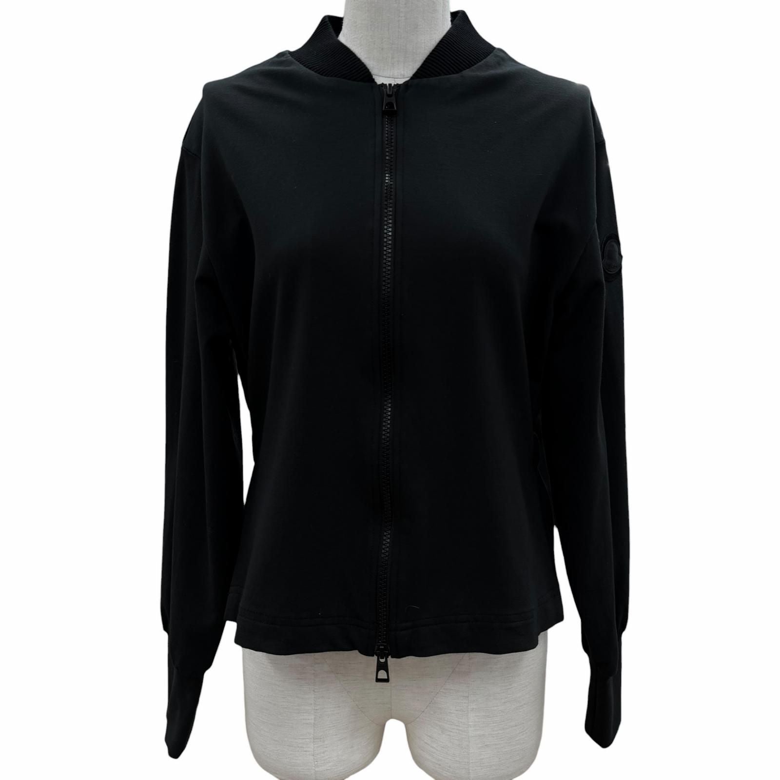 Moncler Double Zip Logo Patch Stretch Jacket Black XS