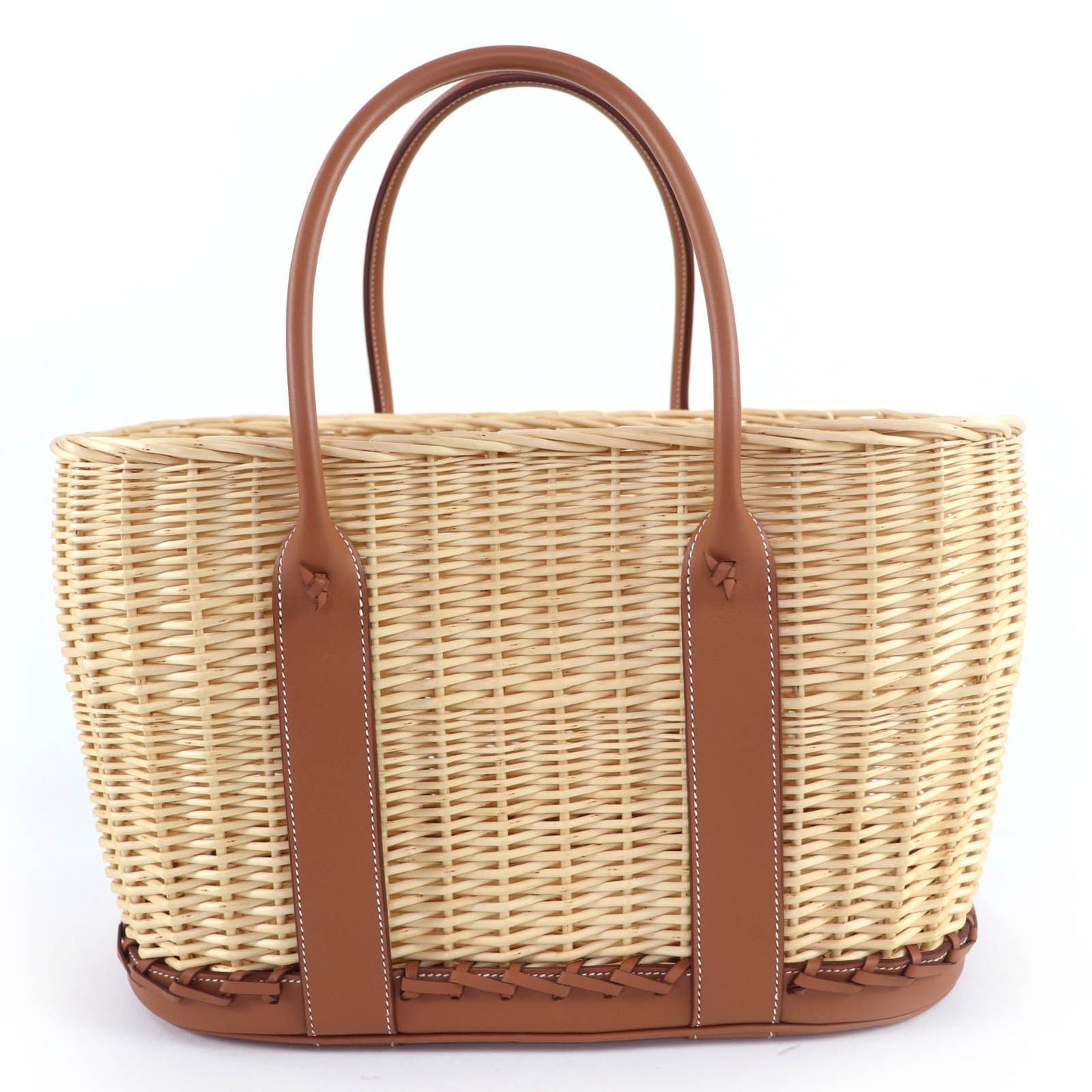 Hermes Garden Picnic Party PM Swift Natural Gold Handbag