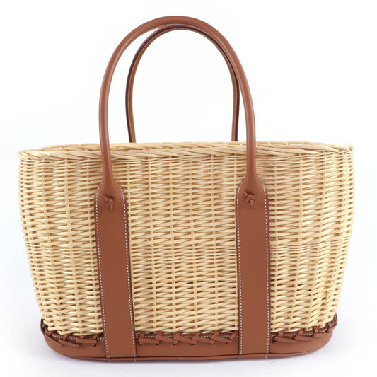 Hermes Garden Picnic Party PM Swift Natural Gold Handbag