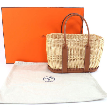 Hermes Garden Picnic Party PM Swift Natural Gold Handbag — view 2