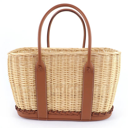 Hermes Garden Picnic Party PM Swift Natural Gold Handbag — view 3