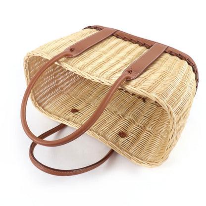 Hermes Garden Picnic Party PM Swift Natural Gold Handbag — view 5