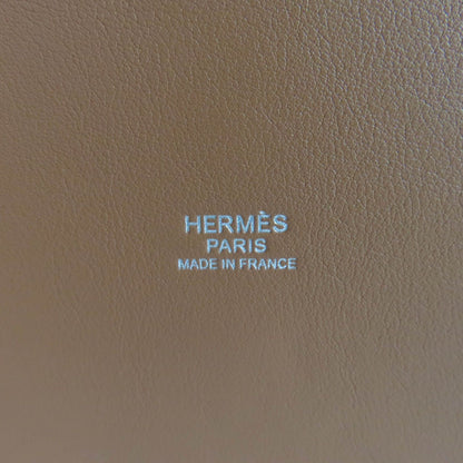 Hermes Garden Picnic Party PM Swift Natural Gold Handbag — view 9