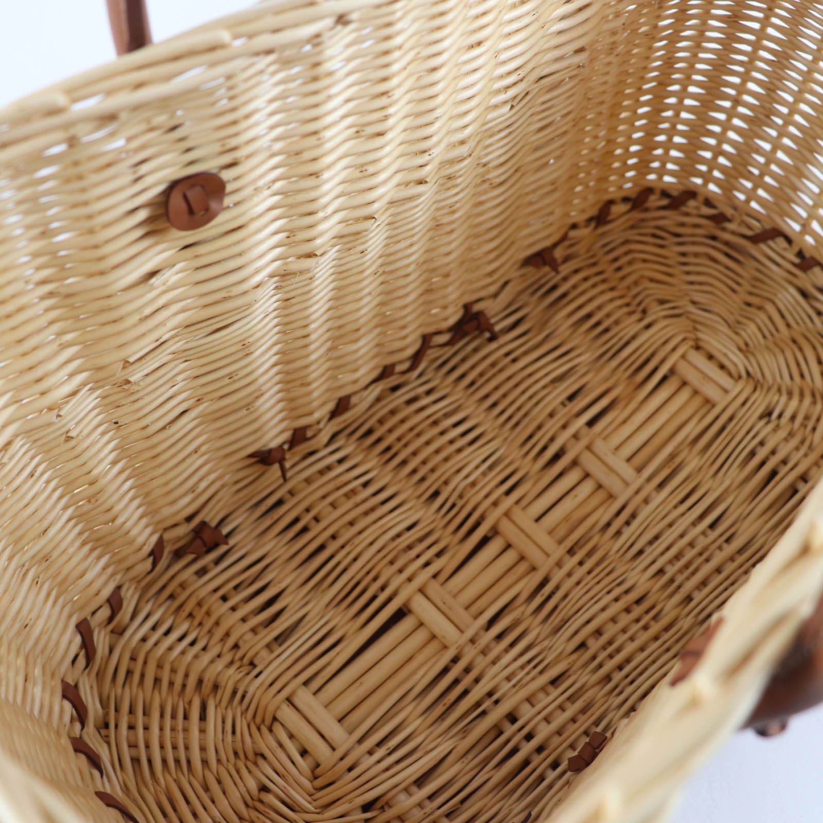 Hermes Garden Picnic Party PM Swift Natural Gold Handbag — view 8