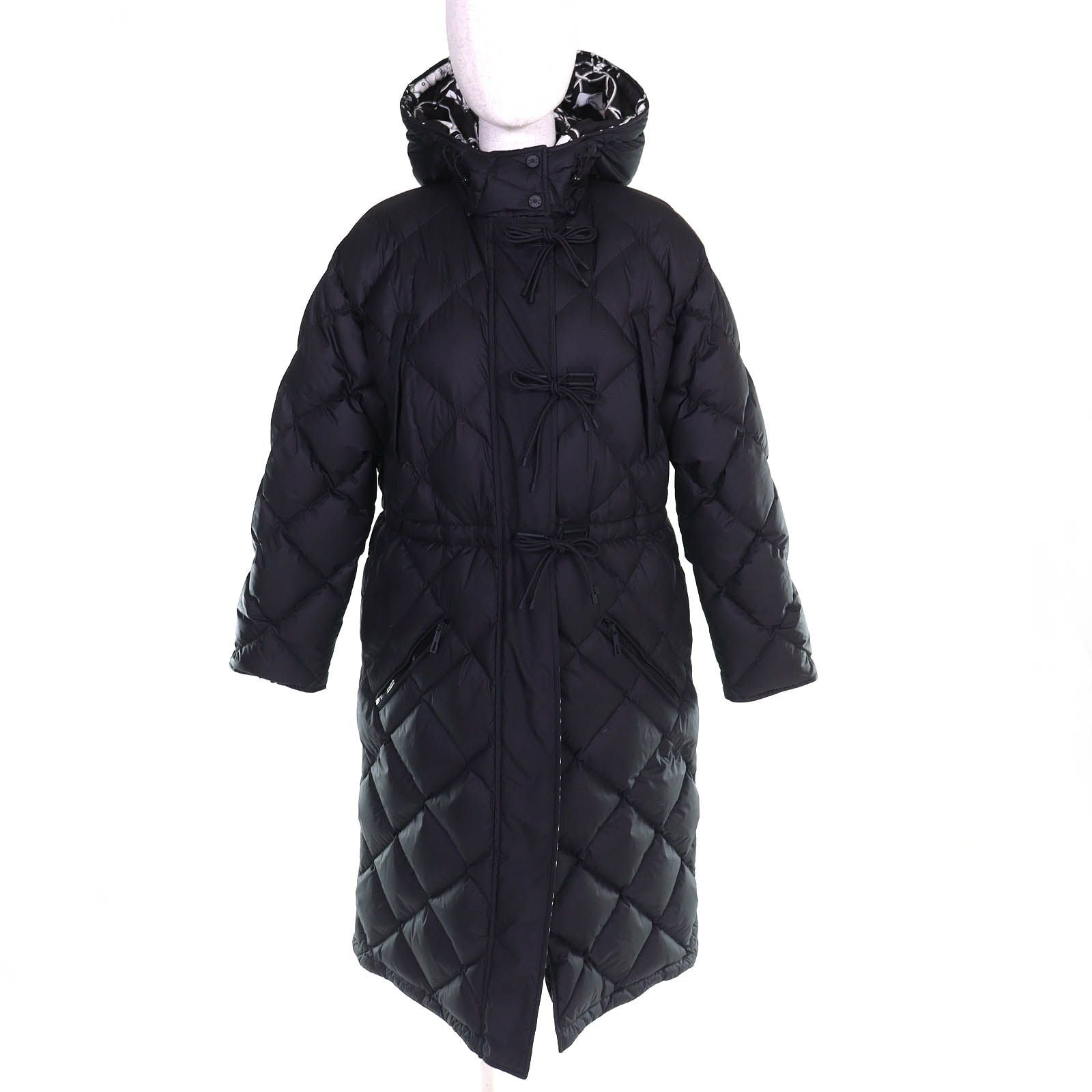 Hermes la Promenade du Matin Morning Walk Reversible Down Jacket Coat Black