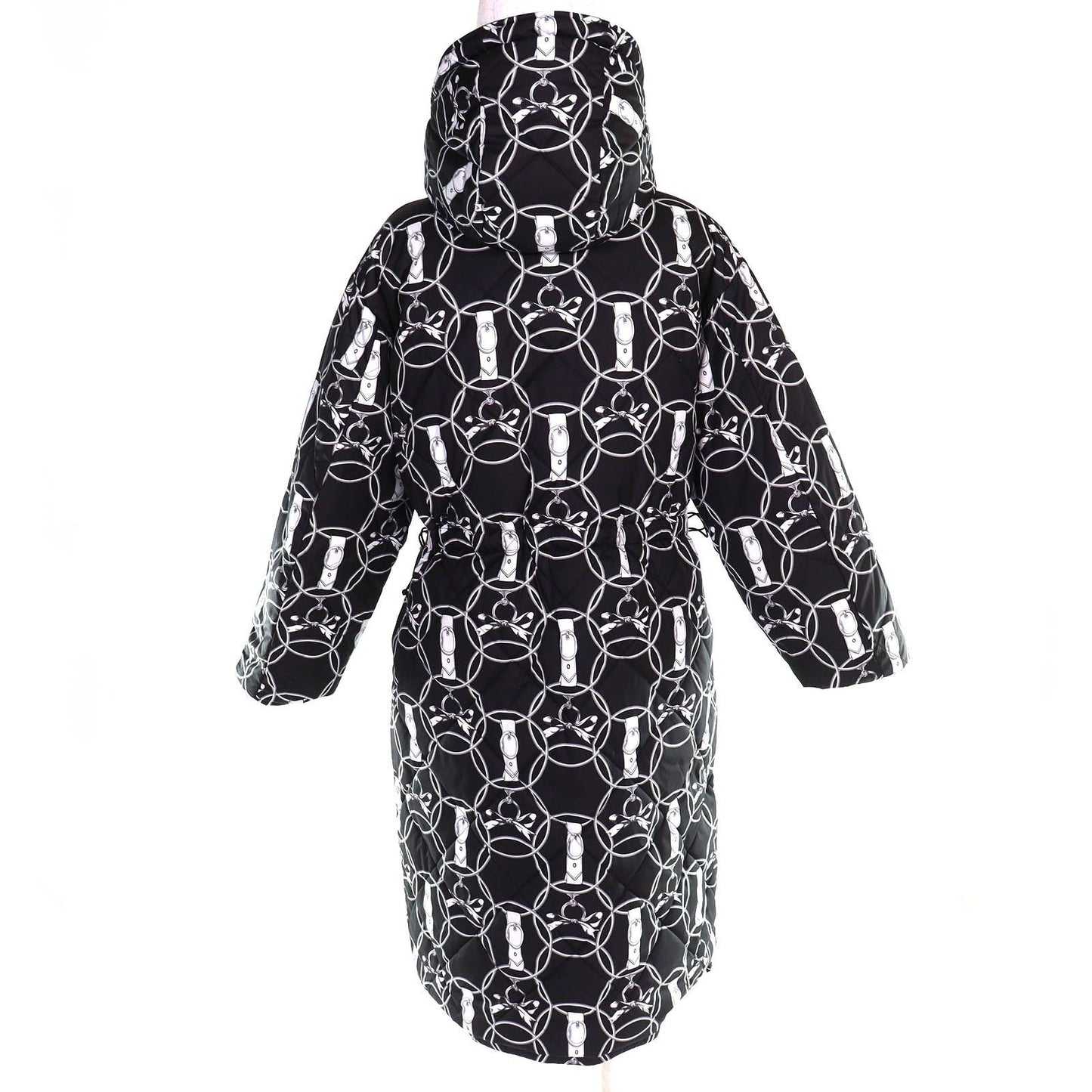 Hermes la Promenade du Matin Morning Walk Reversible Down Jacket Coat Black — view 6