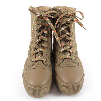 Hermes Fresh Logo Lace Up Short Boots Beige — view 4