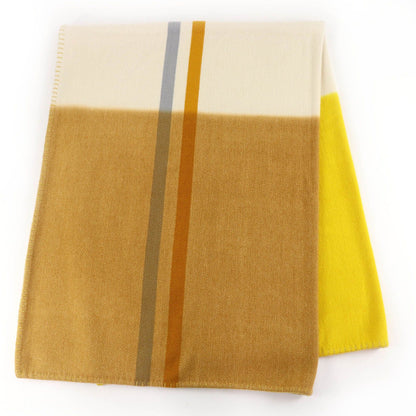 Hermes Daisangle Cashmere Citron Paille Logo 150 200 cm Large Scarf — view 4
