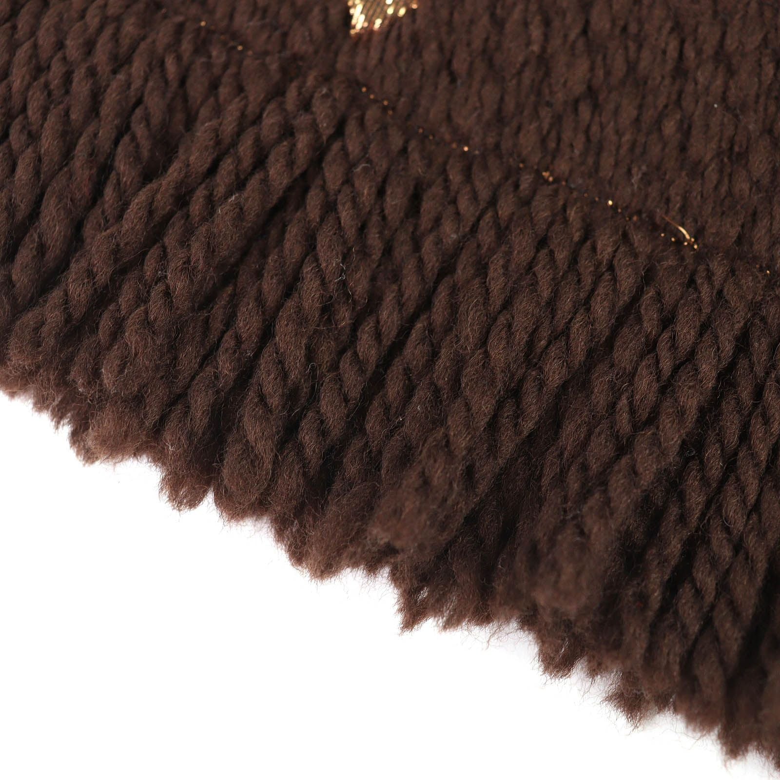 Louis Vuitton Echarpe Logo Mania Shine Wool Silk Scarf Brown — view 5