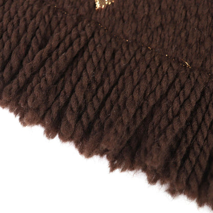 Louis Vuitton Echarpe Logo Mania Shine Wool Silk Scarf Brown — view 5