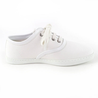 Hermes Innocent Leather Logo Patch Lace Up Low Cut Sneakers White — view 6