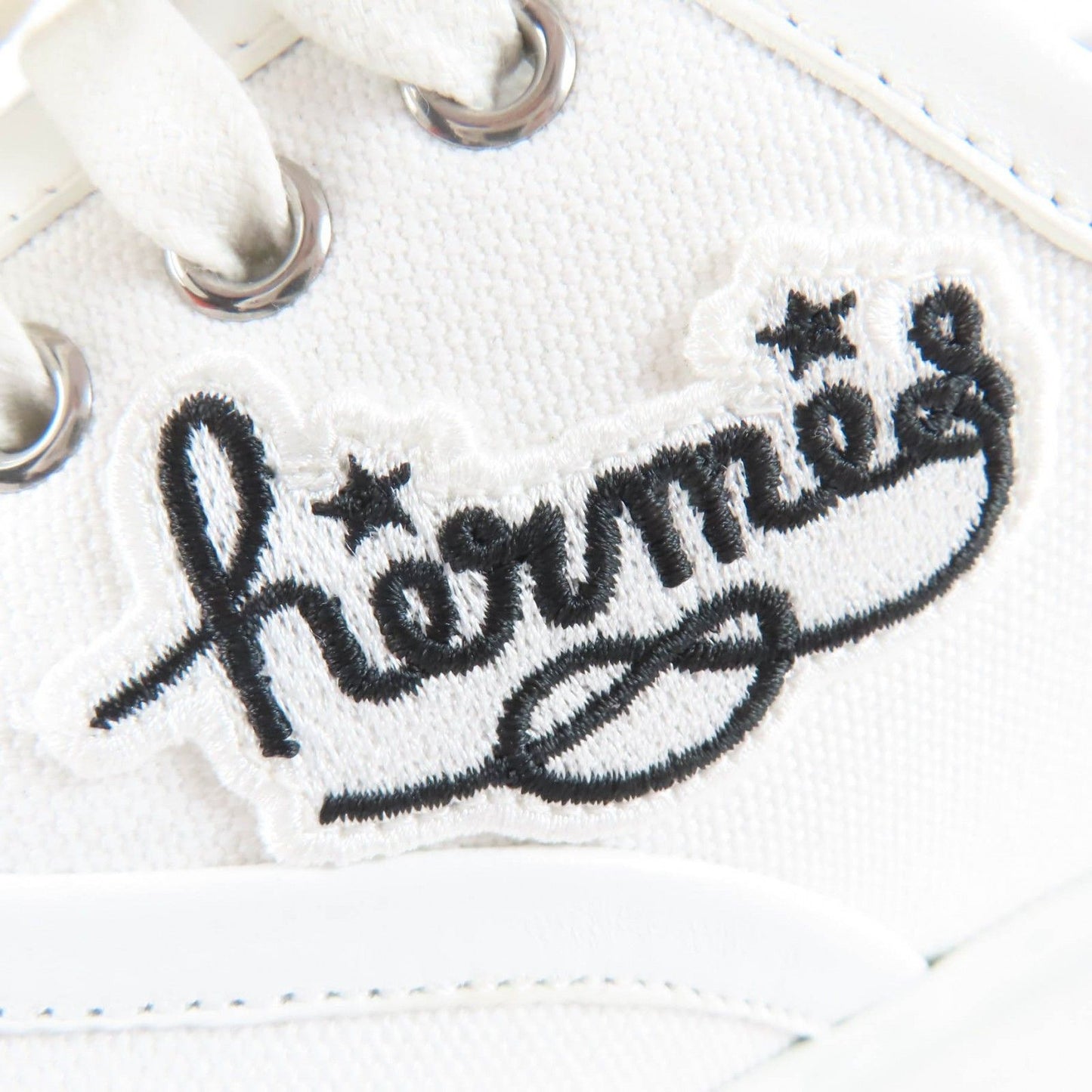 Hermes Innocent Leather Logo Patch Lace Up Low Cut Sneakers White — view 9
