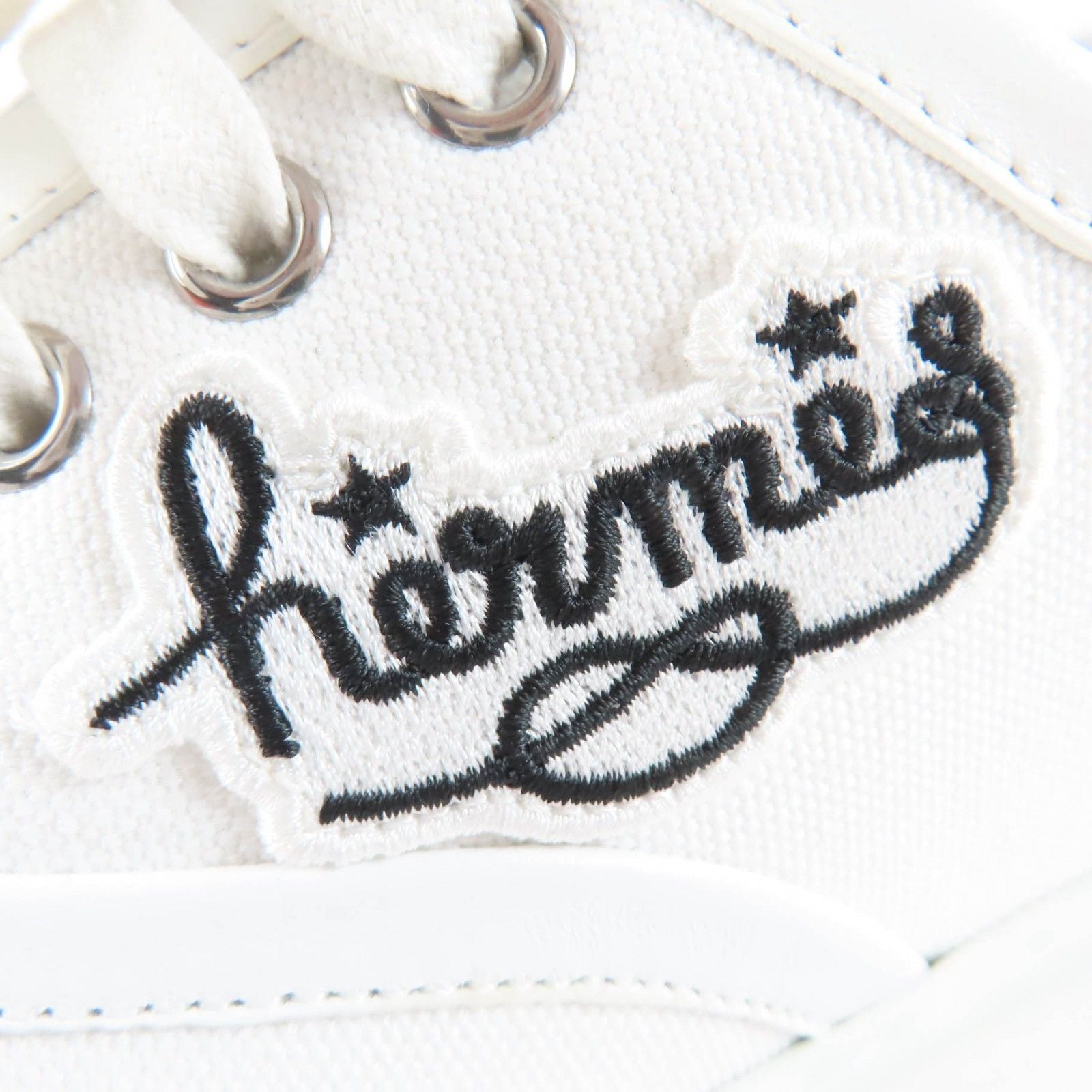 Hermes Innocent Leather Logo Patch Lace Up Low Cut Sneakers White — view 9