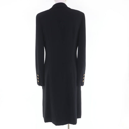 Chanel Vintage Wool Gripoix Button Long Length Jacket Black 40 — view 3