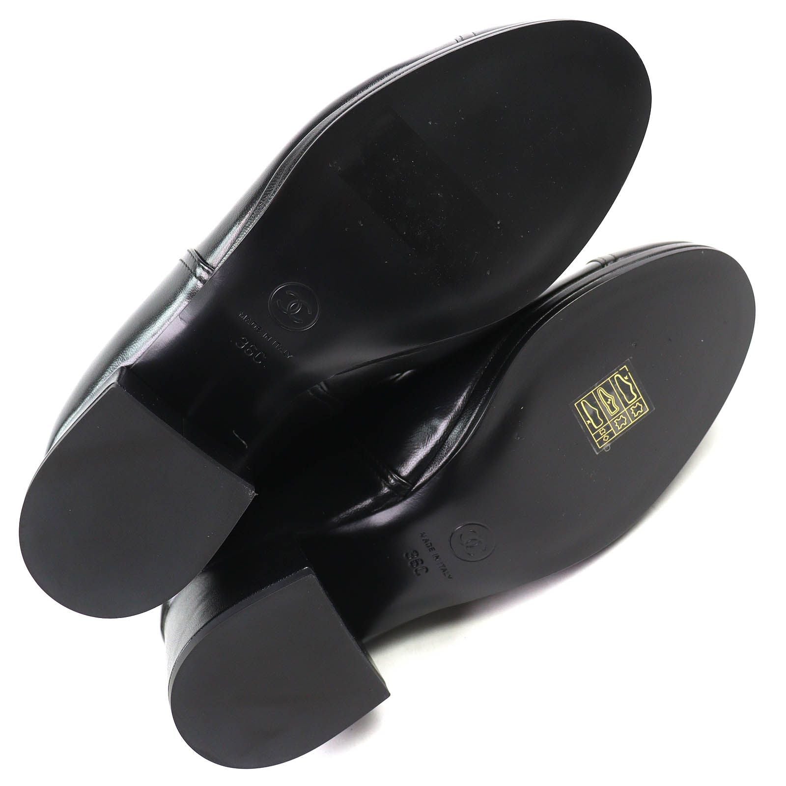 Chanel CC Logo Back Zip Suede Leather Long Boots Black 36 Leg Effect — view 8
