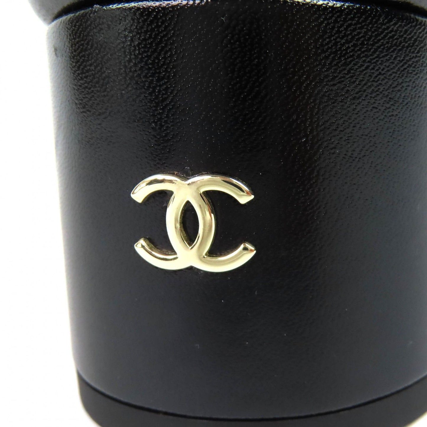 Chanel CC Logo Back Zip Suede Leather Long Boots Black 36 Leg Effect — view 9