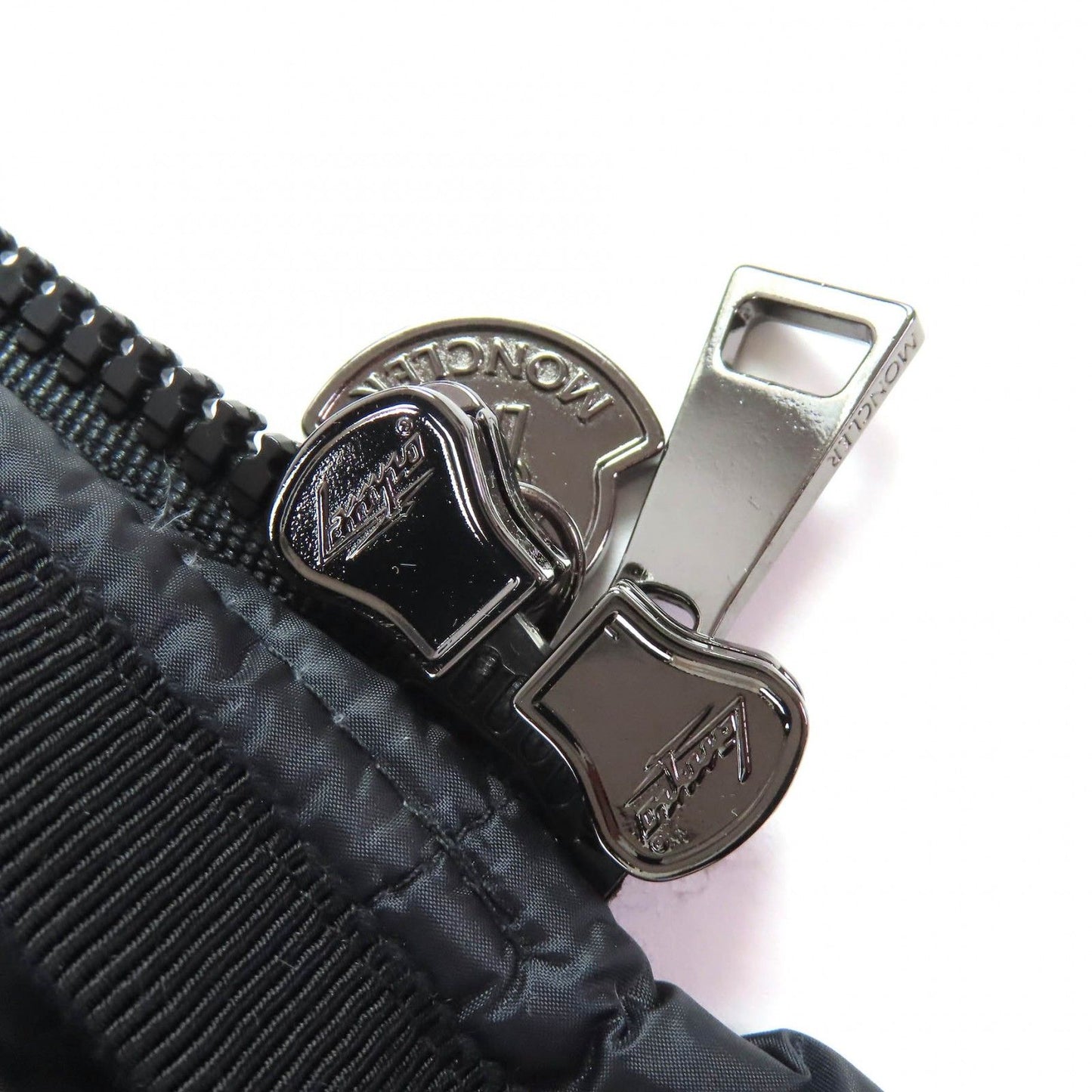 Moncler Hermine Logo Patch Hooded Down Jacket Coat Black 00 Silhouette — view 7