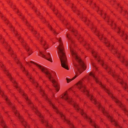 Louis Vuitton Bonnet LV Ahead Cashmere Logo Beanie Knit Cap Red Hat — view 7