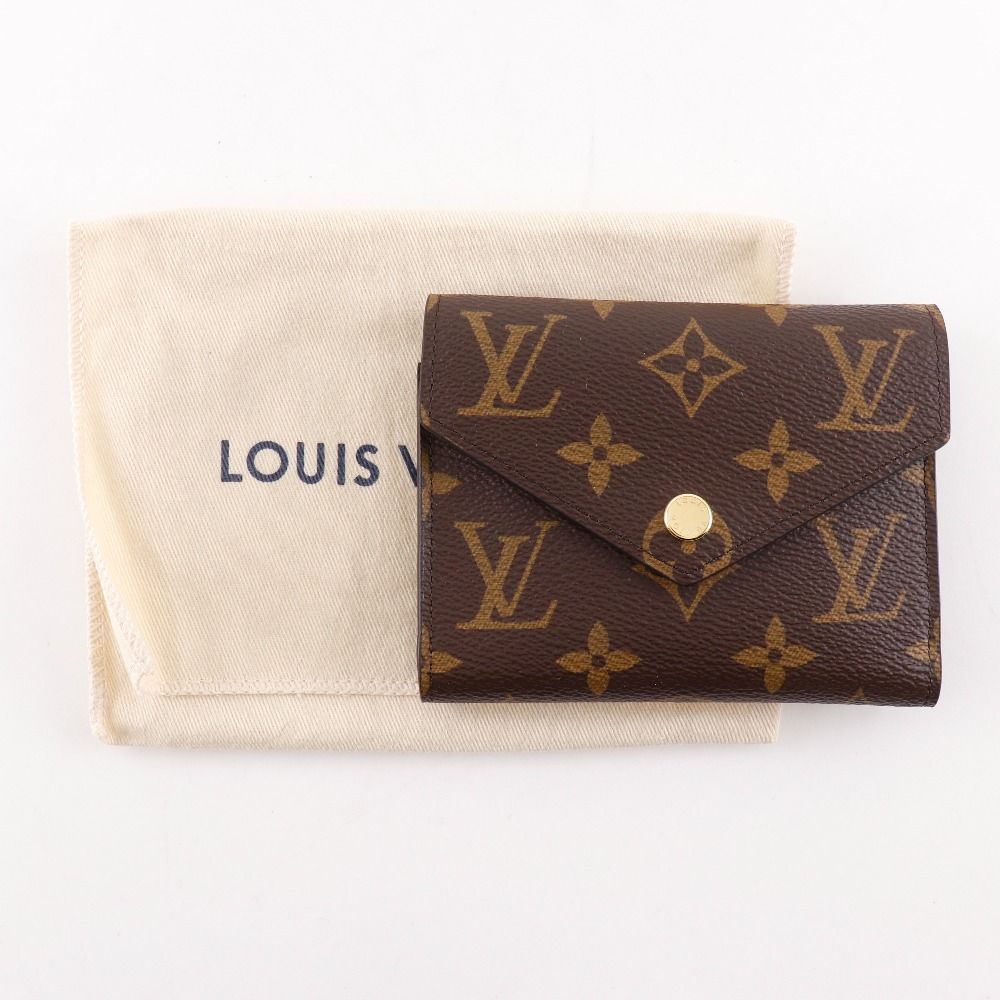 Louis Vuitton Portefeuille Victorine Monogram Canvas Brown Trifold Wallet — view 9