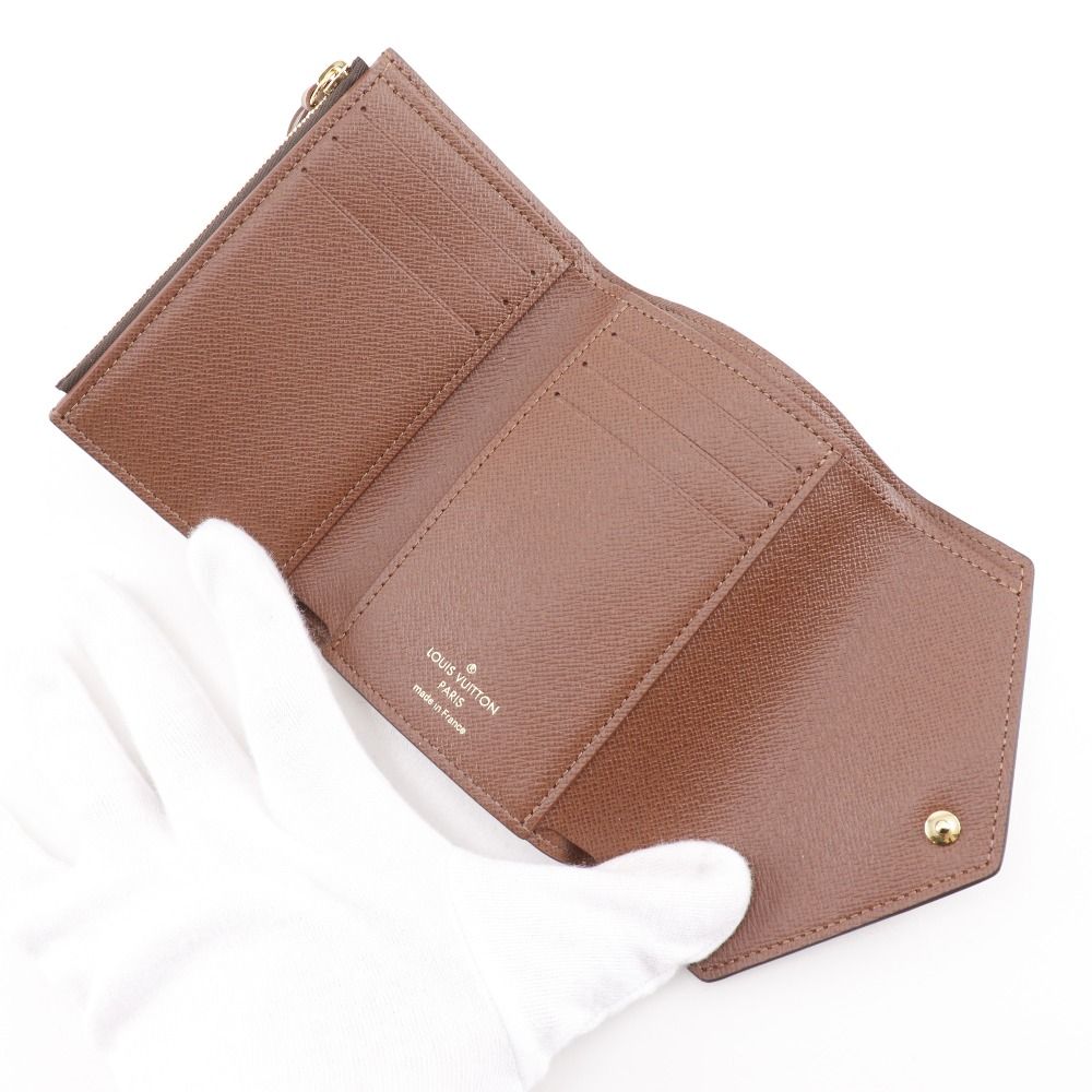 Louis Vuitton Portefeuille Victorine Monogram Canvas Brown Trifold Wallet — view 6