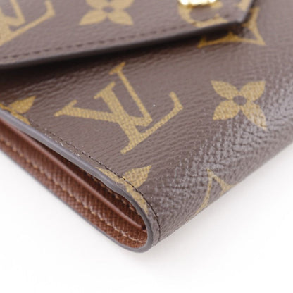 Louis Vuitton Portefeuille Victorine Monogram Canvas Brown Trifold Wallet — view 4