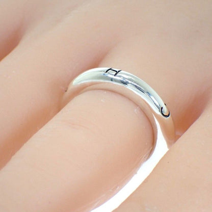 Chanel Logo Ring 925 Sterling Silver Vintage