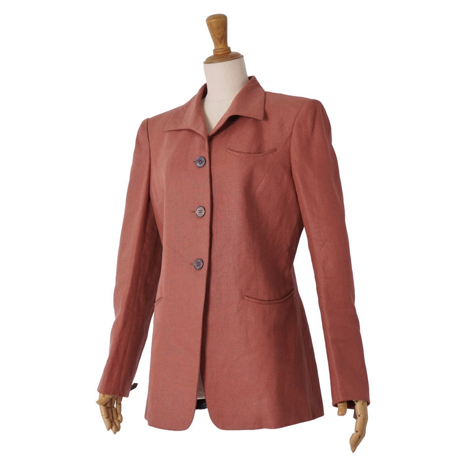 Hermes Vintage Jacket Logo Button Sleeve Zip — view 5