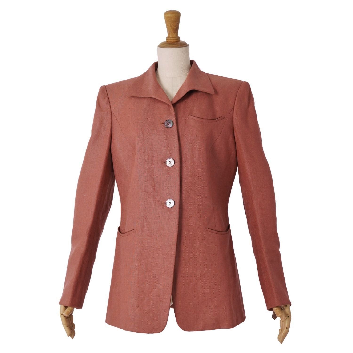 Hermes Vintage Jacket Logo Button Sleeve Zip — view 3