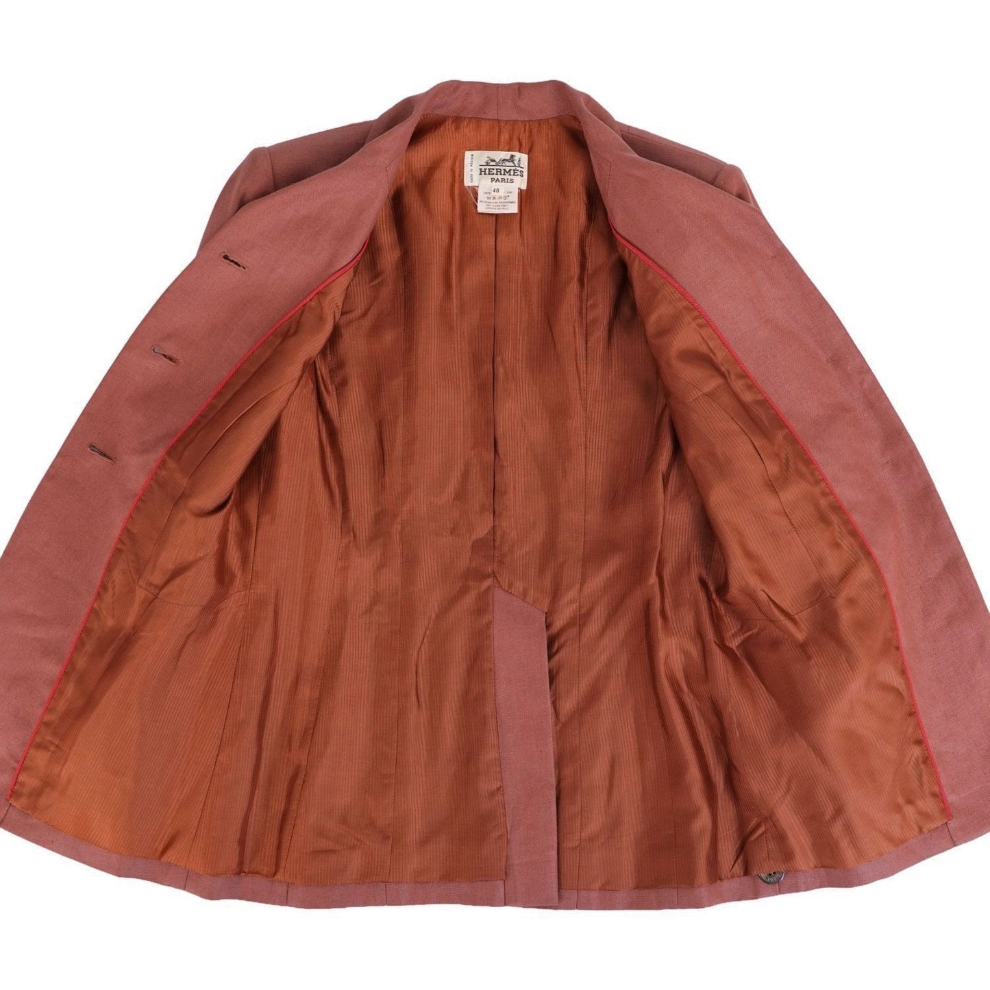 Hermes Vintage Jacket Logo Button Sleeve Zip — view 7