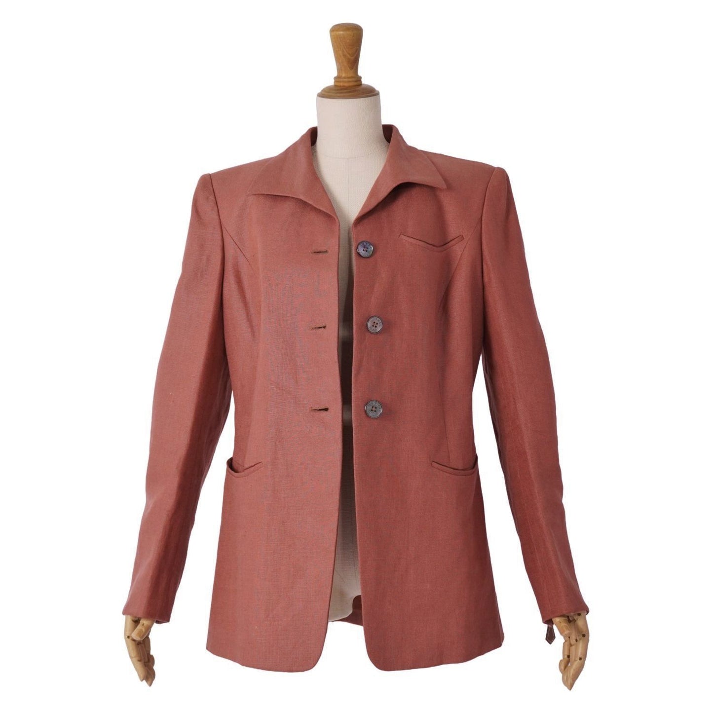 Hermes Vintage Jacket Logo Button Sleeve Zip — view 4