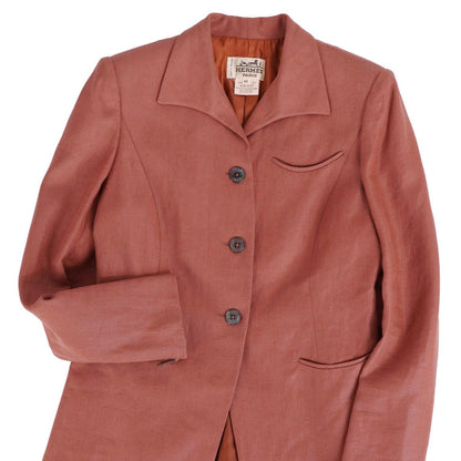 Hermes Vintage Jacket Logo Button Sleeve Zip — view 2