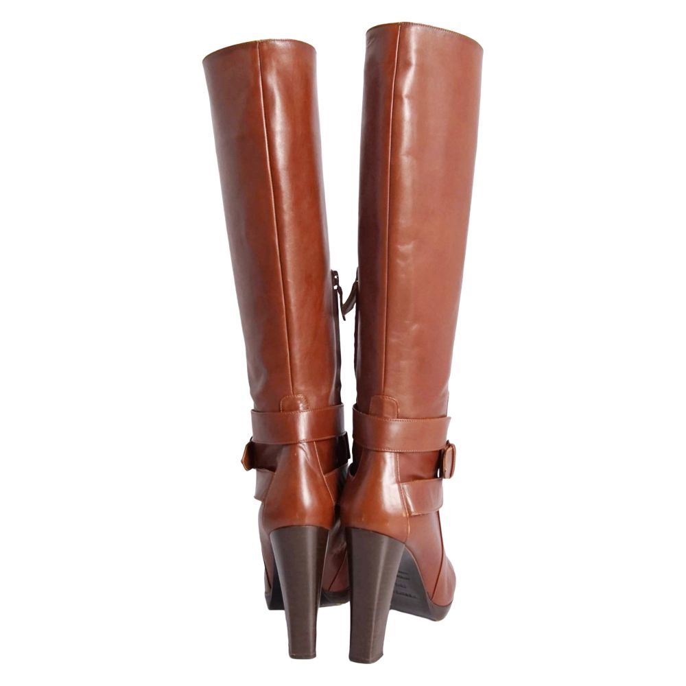 Hermes Boots Long Leather Heels Shoes — view 5