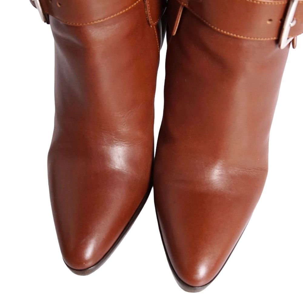 Hermes Boots Long Leather Heels Shoes — view 3