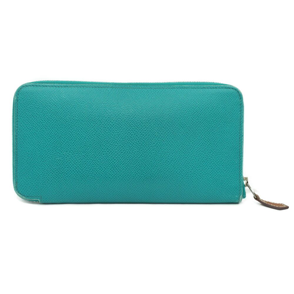 Hermes Azap Long Silk in Green Silver Wallet Leather — view 2