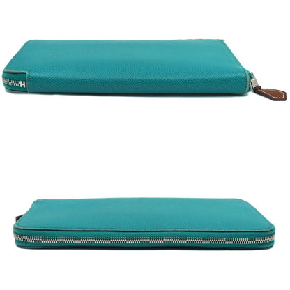 Hermes Azap Long Silk in Green Silver Wallet Leather — view 3