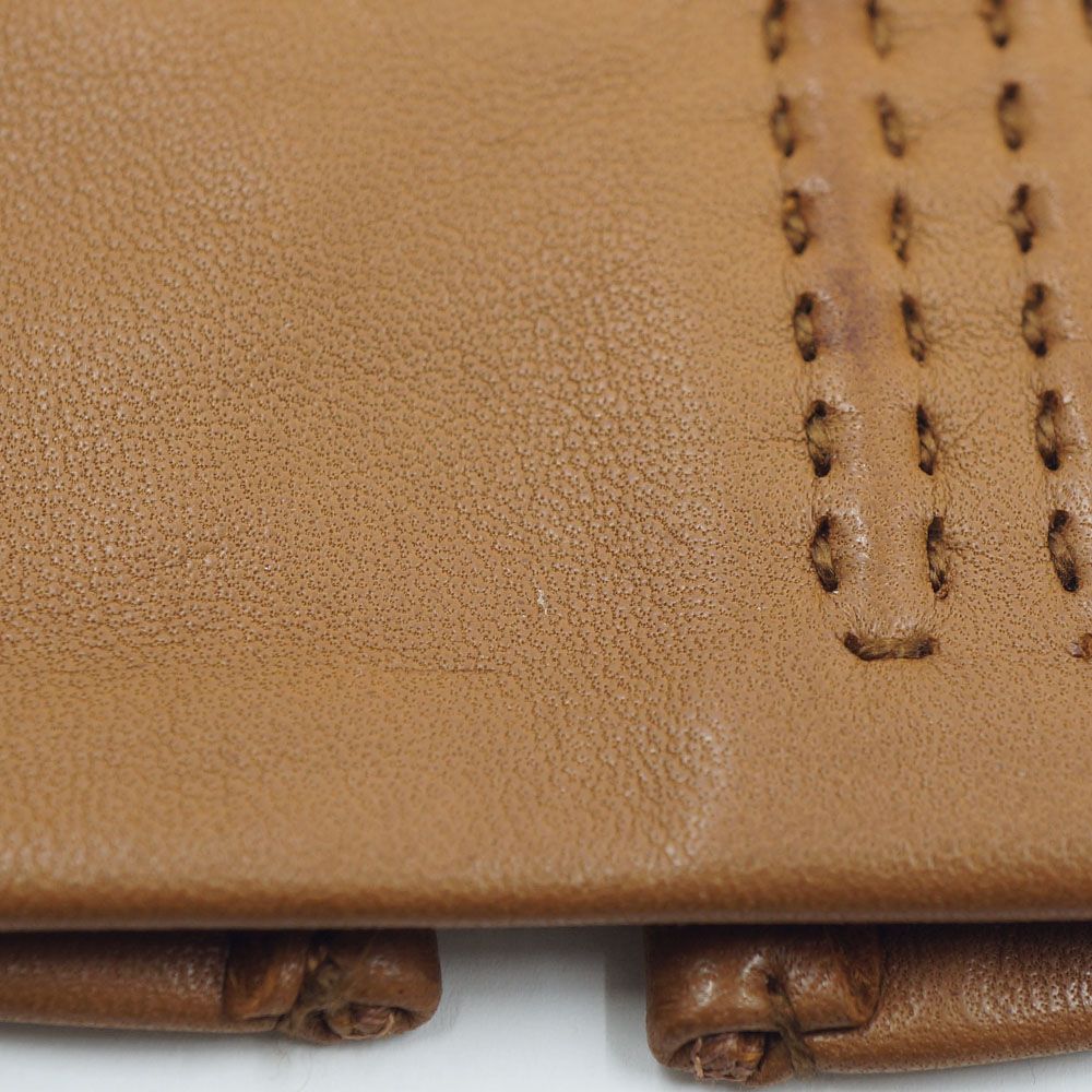 Hermes Leather Gloves 7 Brown Logo — view 5
