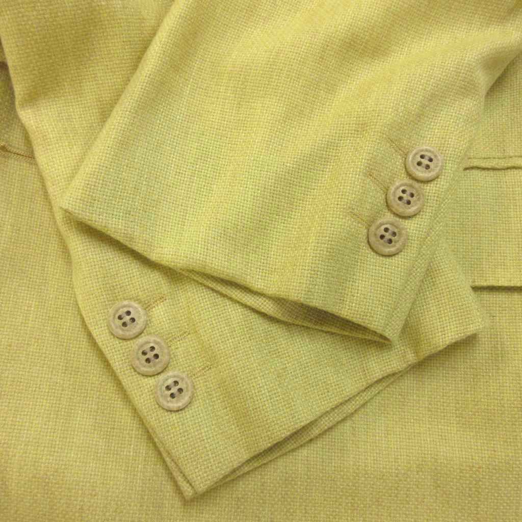 Loro Piana Terre Jacket Top Silk Yellow Long Sleeve Two Buttons PP — view 4